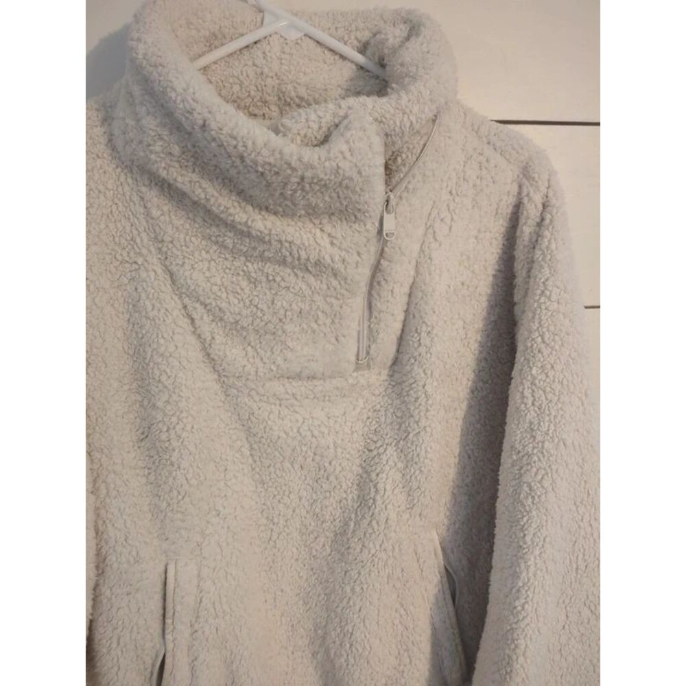 Athleta quarter zip mock neck fleece pullover zip pockets winter fall